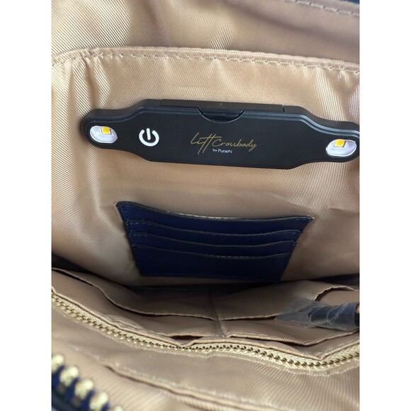 NWOT Litt Crossbody By PurseN Bag with Interior LED Light Navy Blue handbag - Picture 10 of 16